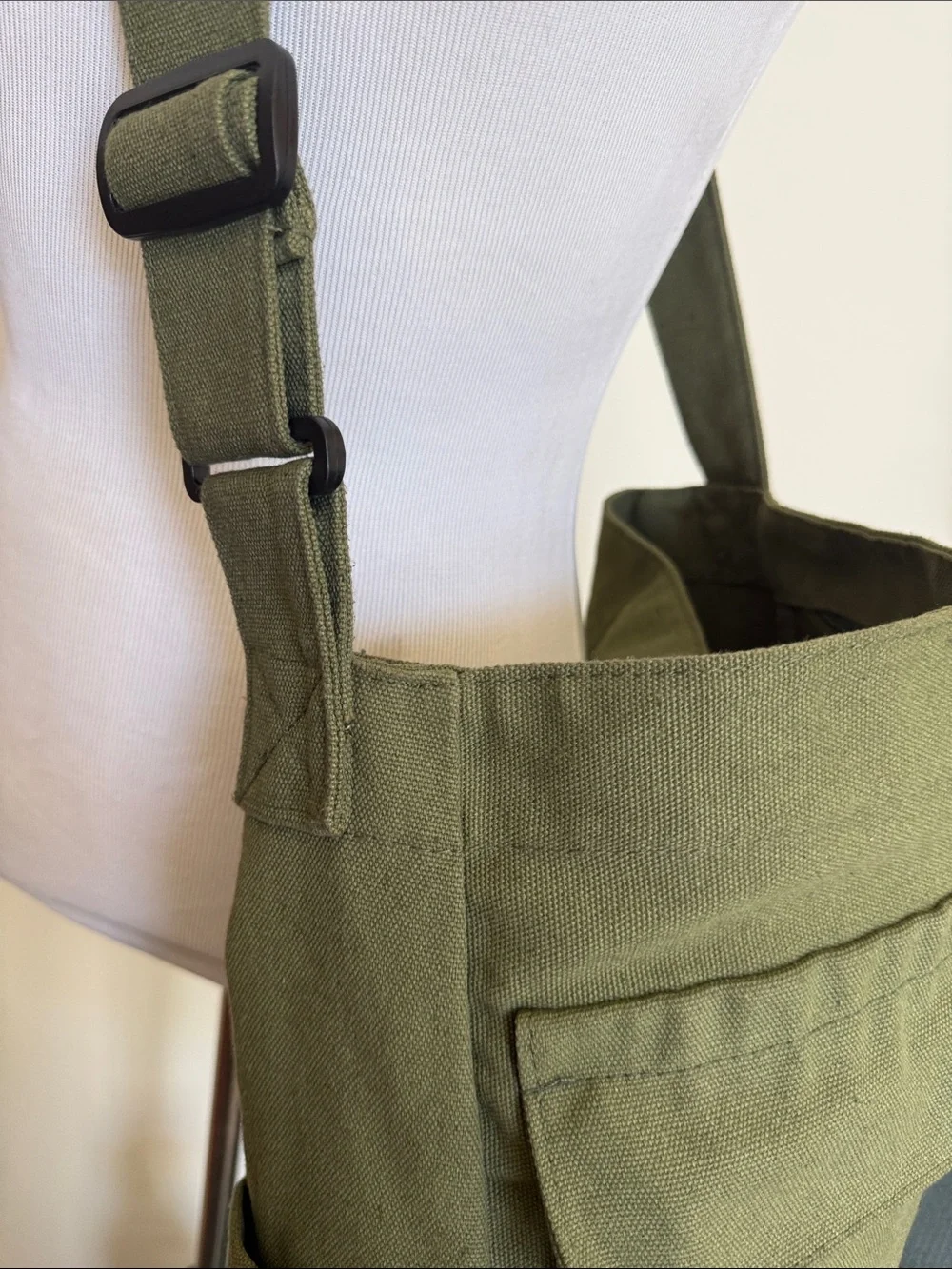 Military Style Canvas Messenger Large Hobo Bag Crossbody Shoulder Laptop Bag
